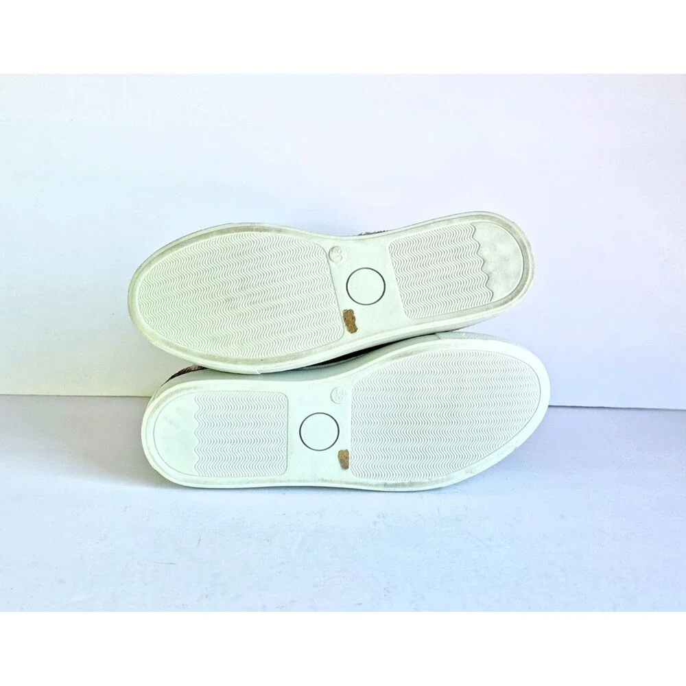 ELYSIAN Emily Morrison Ankara Ikat Silk Velvet High Top Sneakers 38 Rustic Oak - Picture 11 of 13